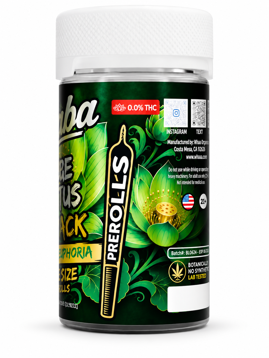 SAMBA 2G BLUE LOTUS FOUR OF A KIND PRE ROLL (4CT PACK)