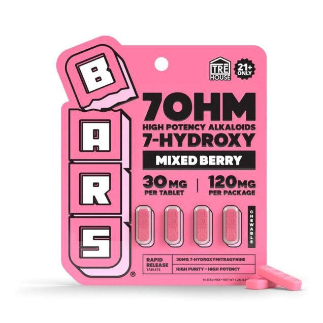 BARS X TREHOUSE 7-HYDROXY 30MG TABLET (4CT PACK)
