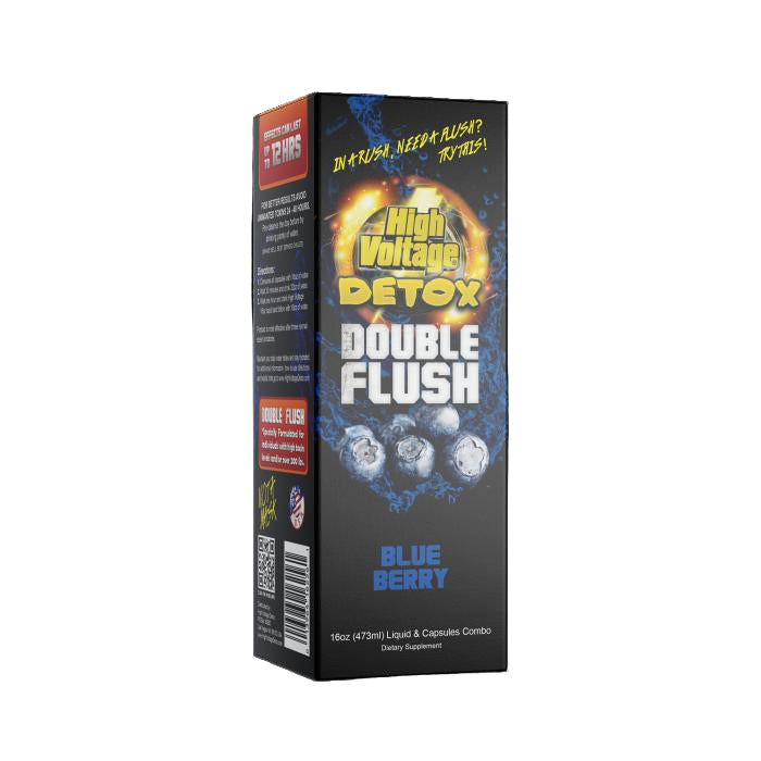HIGH VOLTAGE DOUBLE FLUSH DETOX 16OZ W/6CT CAPS HIGH VOLTAGE DOUBLE FLUSH DETOX 16OZ W/6CT CAPS - BLUE BERRY 013964162561