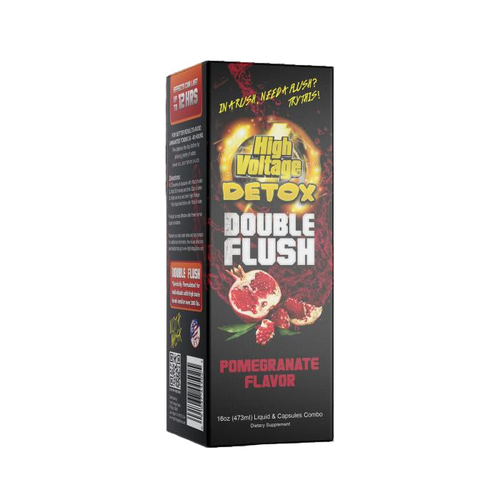 HIGH VOLTAGE DOUBLE FLUSH DETOX 16OZ W/6CT CAPS HIGH VOLTAGE DOUBLE FLUSH DETOX 16OZ W/6CT CAPS - POMEGRANATE 091037445025
