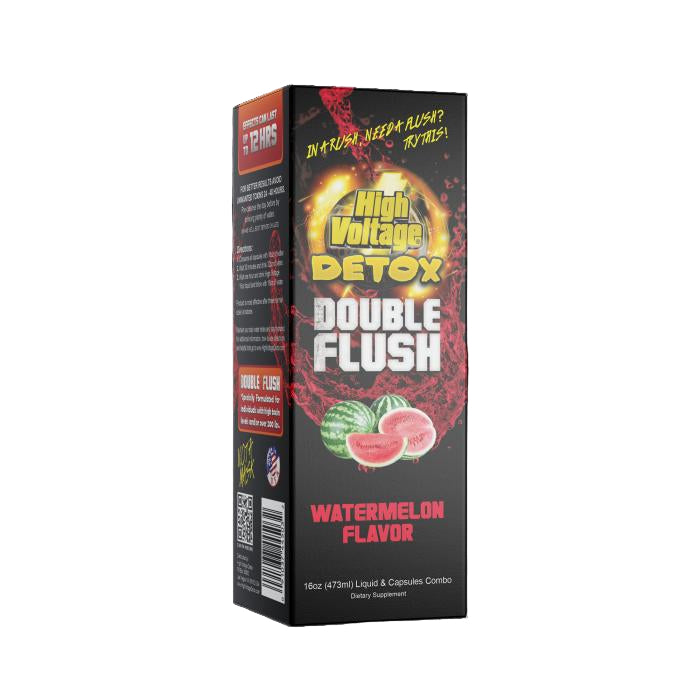 HIGH VOLTAGE DOUBLE FLUSH DETOX 16OZ W/6CT CAPS HIGH VOLTAGE DOUBLE FLUSH DETOX 16OZ W/6CT CAPS - WATERMELON 091037445032