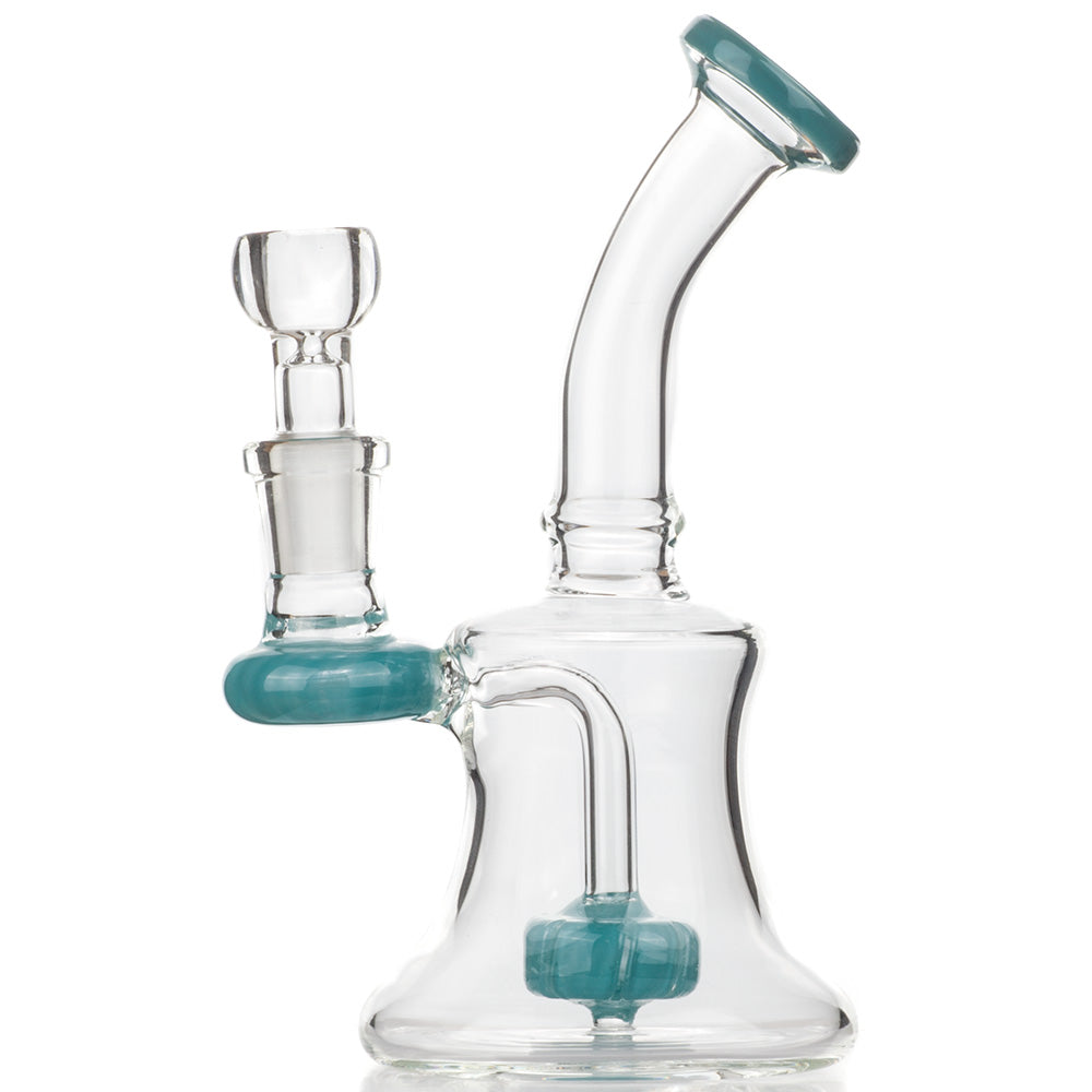 BENT NECK SMALL SHOWERHEAD PERC WATER PIPE 6" ASSORTED COLOR