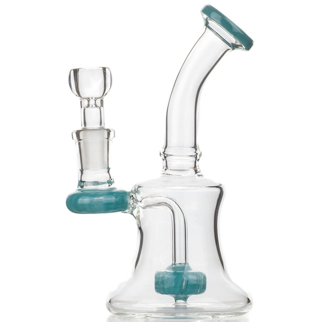 BENT NECK SMALL SHOWERHEAD PERC WATER PIPE 6" ASSORTED COLOR