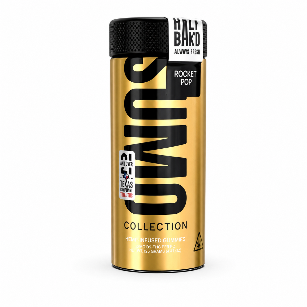HALF BAK'D SUMO GOLD 15MG D9 GUMMIES (25CT JAR)
