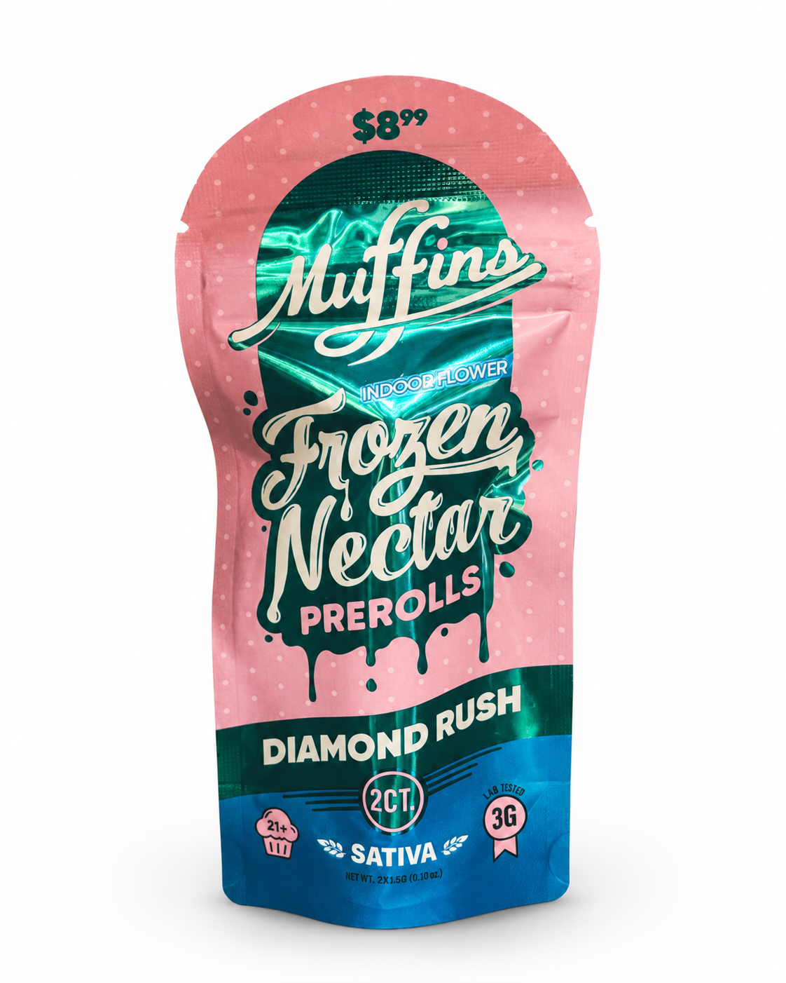 MUFFINS THC-P 1.5 GRAM FROZEN NECTAR PRE-ROLL (2CT PACK)