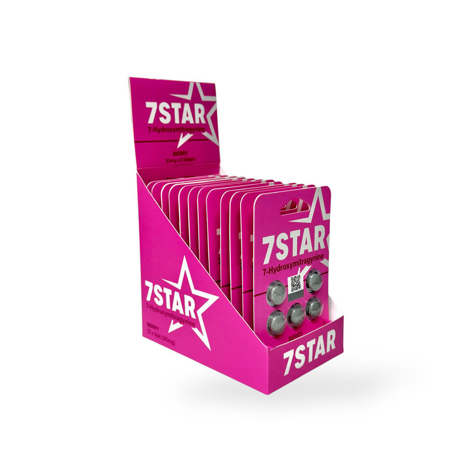 7 STAR 7-HYDROXY 30MG CHEWABLE TABLETS (5CT/ PACK) (12 PACK DISPLAY)