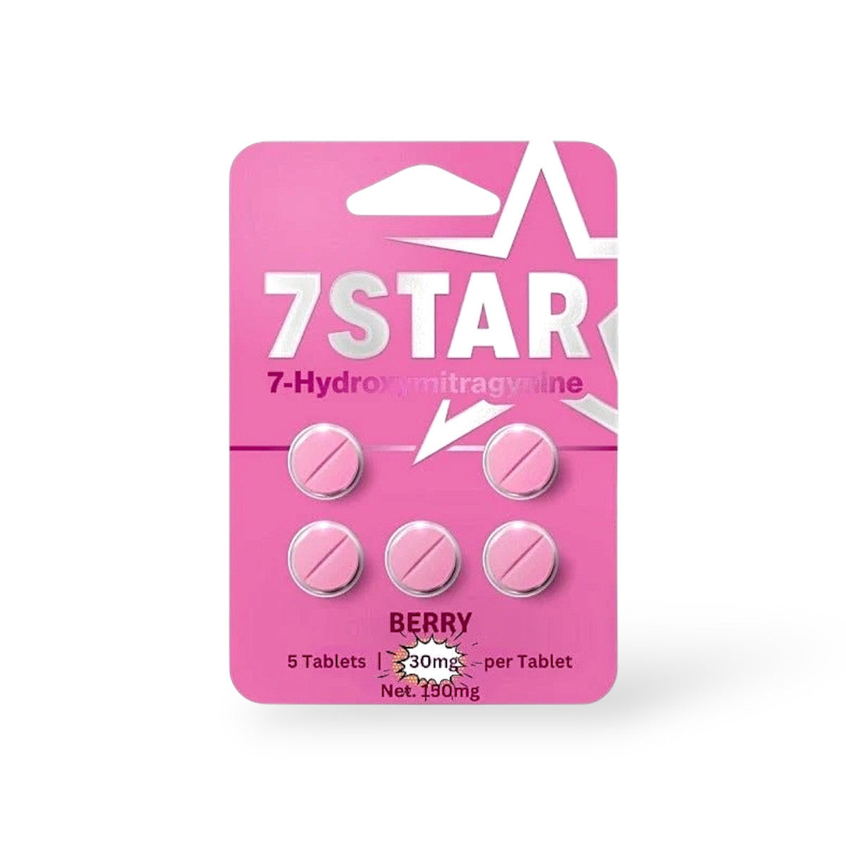7 STAR 7-HYDROXY 30MG CHEWABLE TABLETS (5CT/ PACK) (12 PACK DISPLAY)