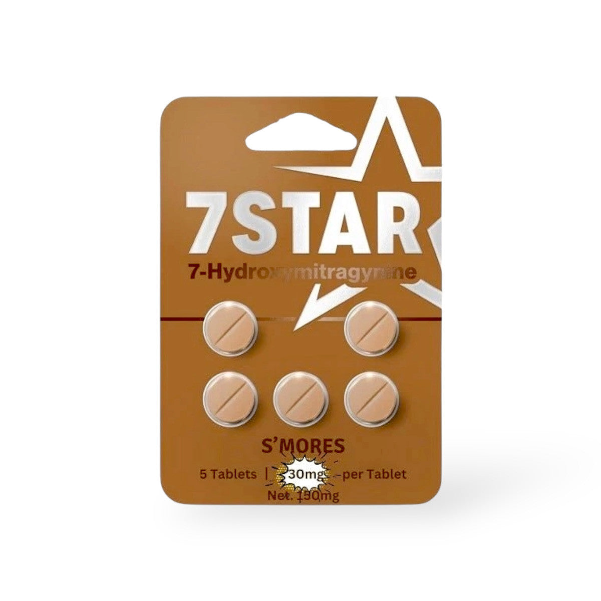 7 STAR 7-HYDROXY 30MG CHEWABLE TABLETS (5CT/ PACK) (12 PACK DISPLAY)