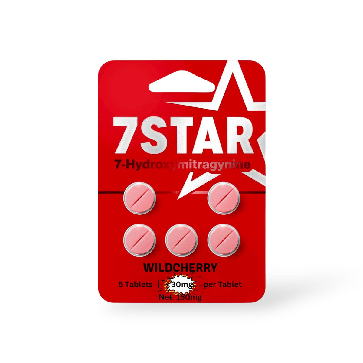 7 STAR 7-HYDROXY 30MG CHEWABLE TABLETS (5CT/ PACK) (12 PACK DISPLAY)