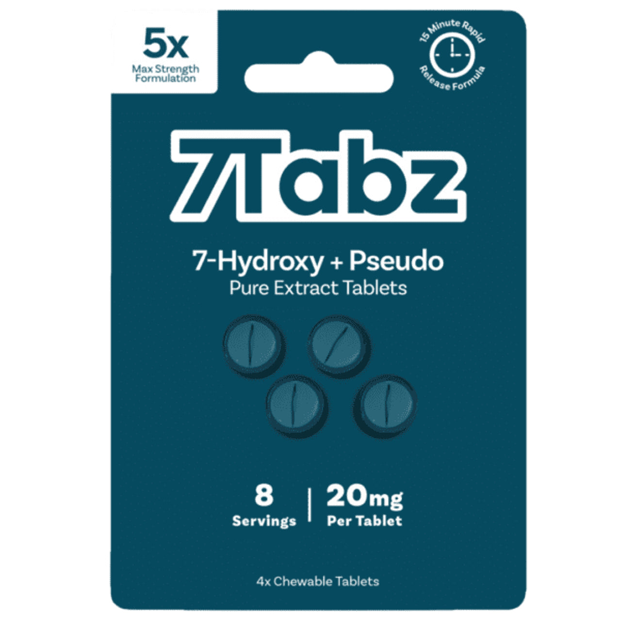 7TABZ 20MG 7-HYDROXY + PSEUDO CHEWABLE TABLET | PURE EXTRACT