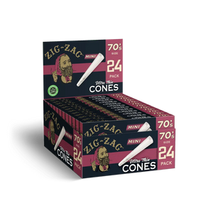 ZIG-ZAG 70'S ULTRA THIN CONES MINI 24PK/DISPLAY