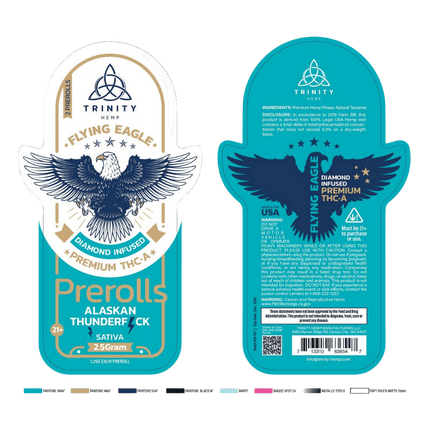 TRINITY HEMP FLYING EAGLE DIAMOND INFUSED THCA PRE ROLLS (2 X 1.5g EACH)