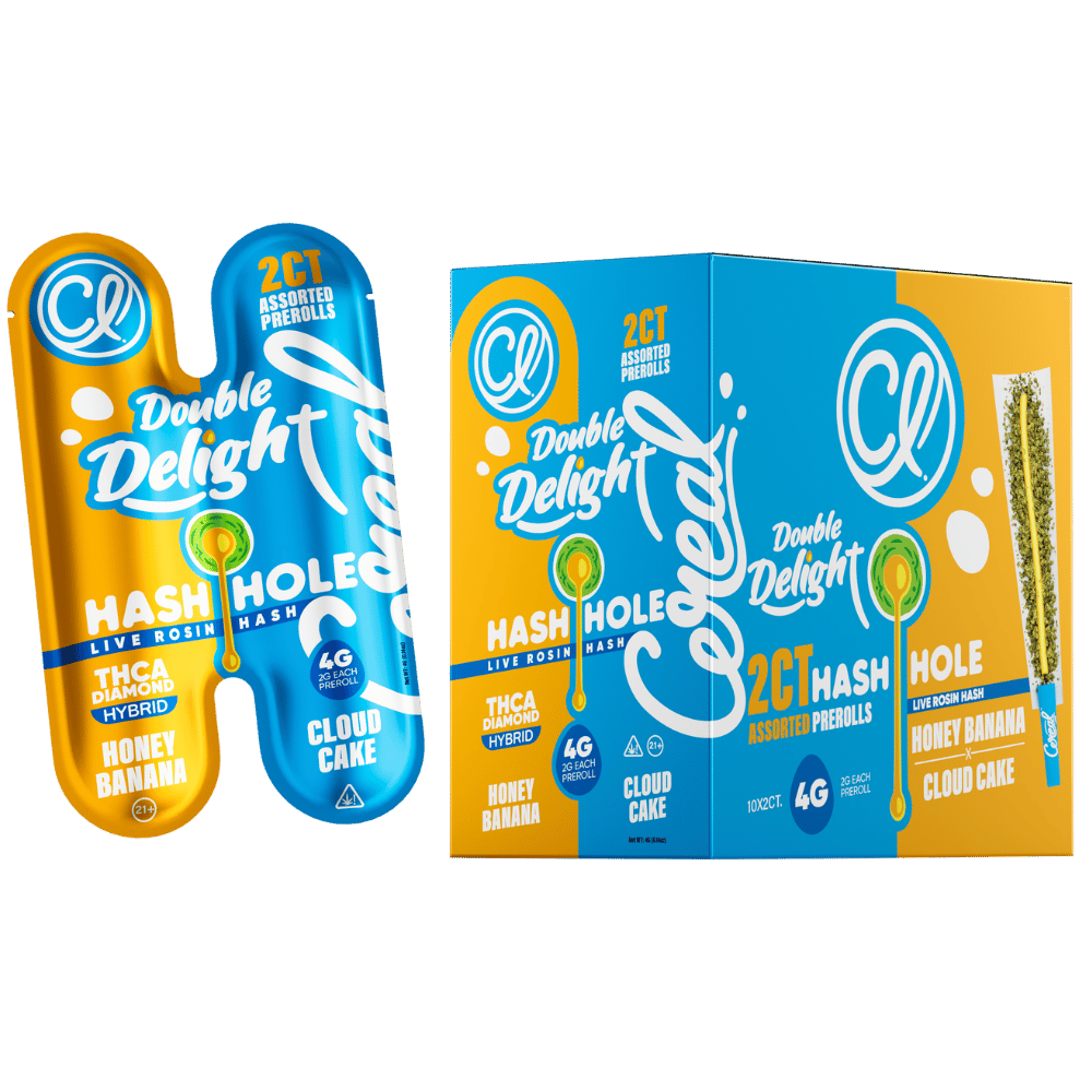 CL DOUBLE DELIGHT 4 GRAM THC-A LIVE ROSIN HASH HOLE PACK (2CT)