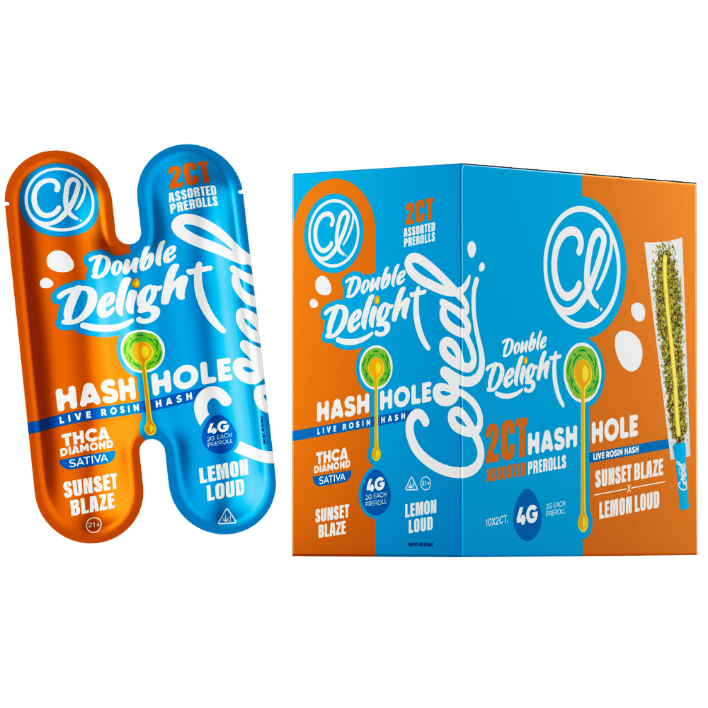 CL DOUBLE DELIGHT 4 GRAM THC-A LIVE ROSIN HASH HOLE PACK (2CT)