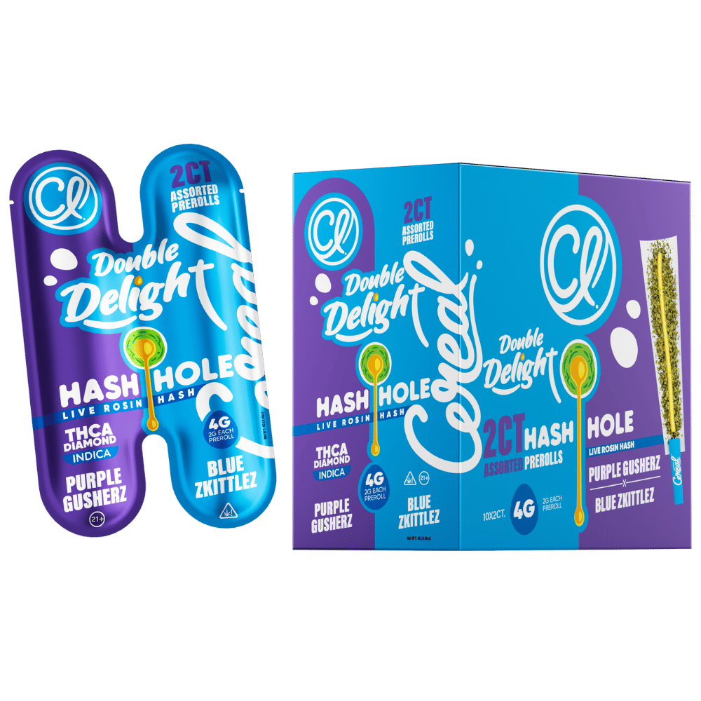 CL DOUBLE DELIGHT 4 GRAM THC-A LIVE ROSIN HASH HOLE PACK (2CT)