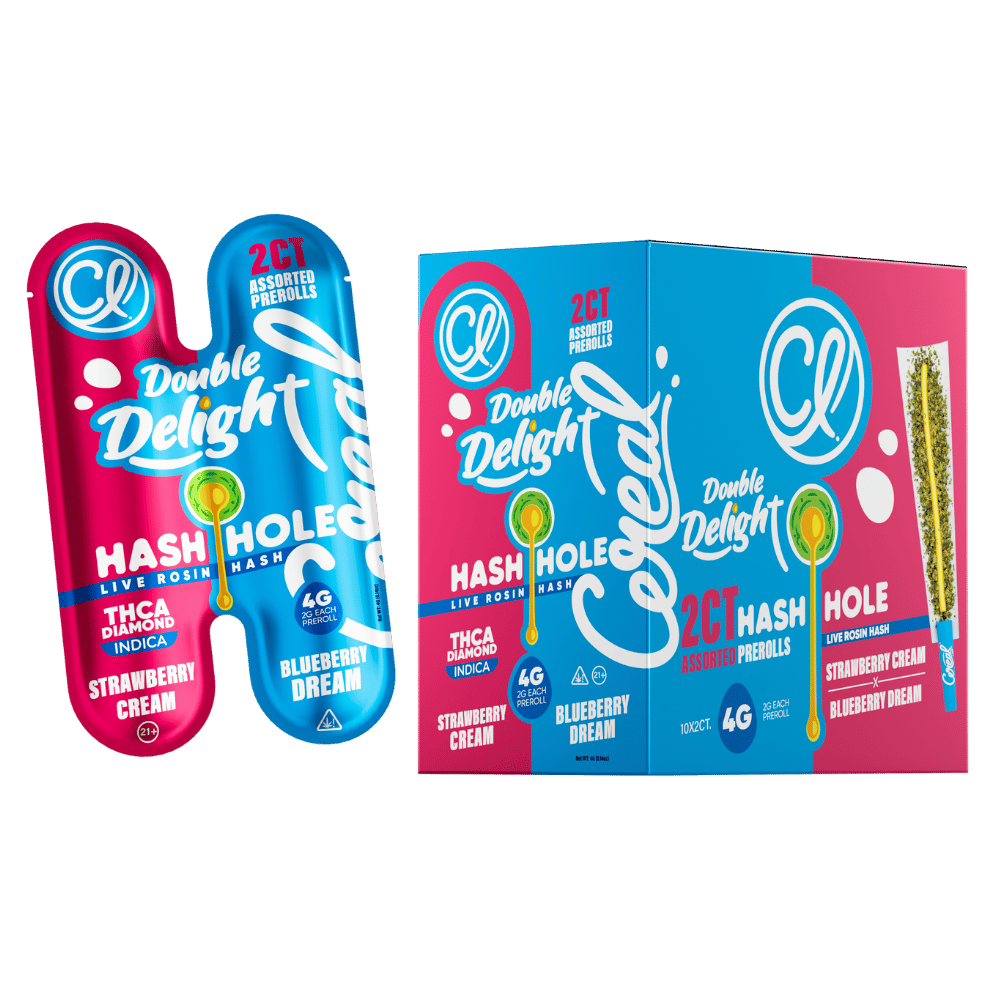 CL DOUBLE DELIGHT 4 GRAM THC-A LIVE ROSIN HASH HOLE PACK (2CT)
