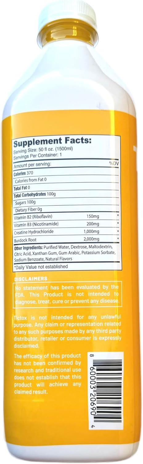 TIC TOX 50oz INSTANT DETOX NAD+ PRECURSOR | MANGO