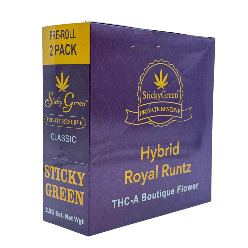 STICKY GREEN PRIVATE RESERVE THCA 1.25G PRE ROLL (2CT PACK)