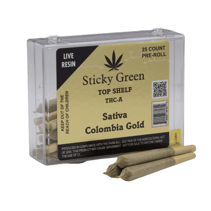 STICKY GREEN TOP SHELF 1 GRAM THC-A PRE-ROLL (25CT JAR)
