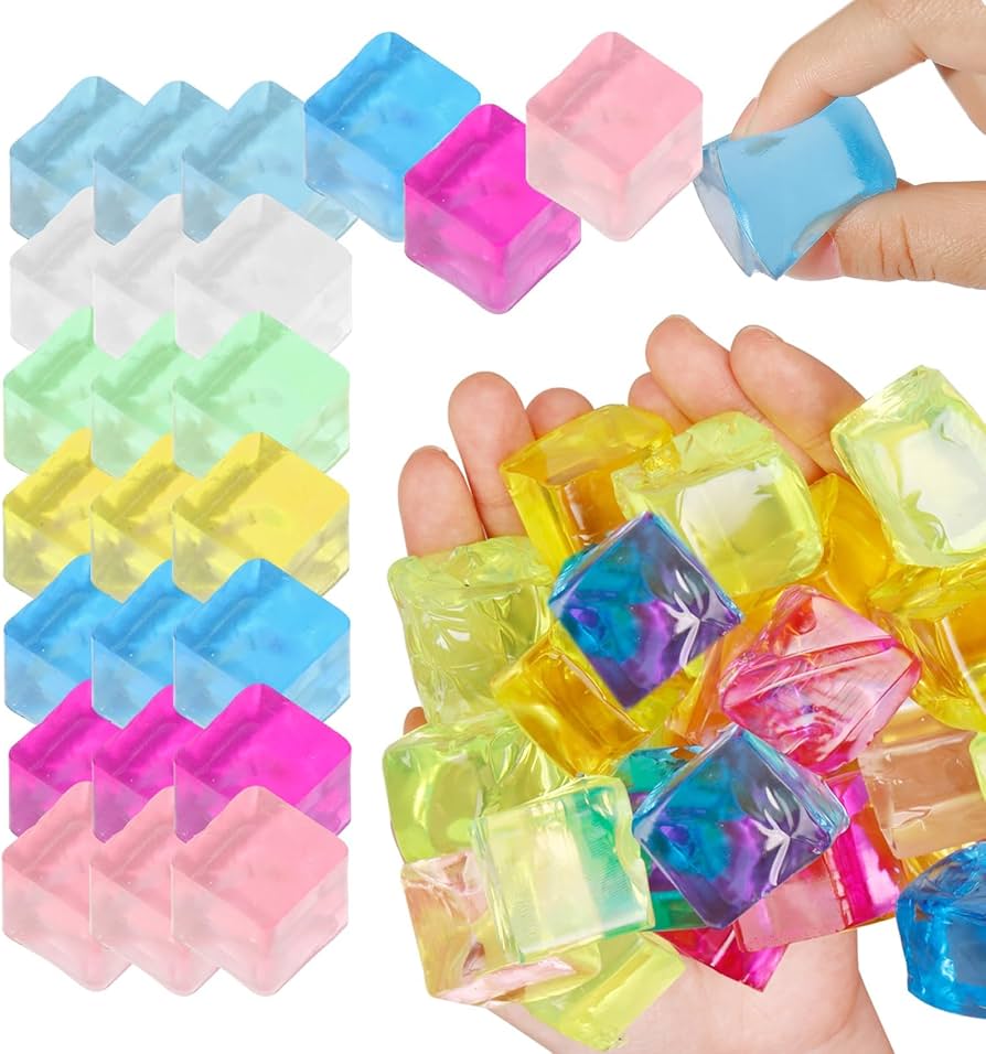 SPIRAL DESIGN ICE CUBE SQUISHY (12 PIECE)