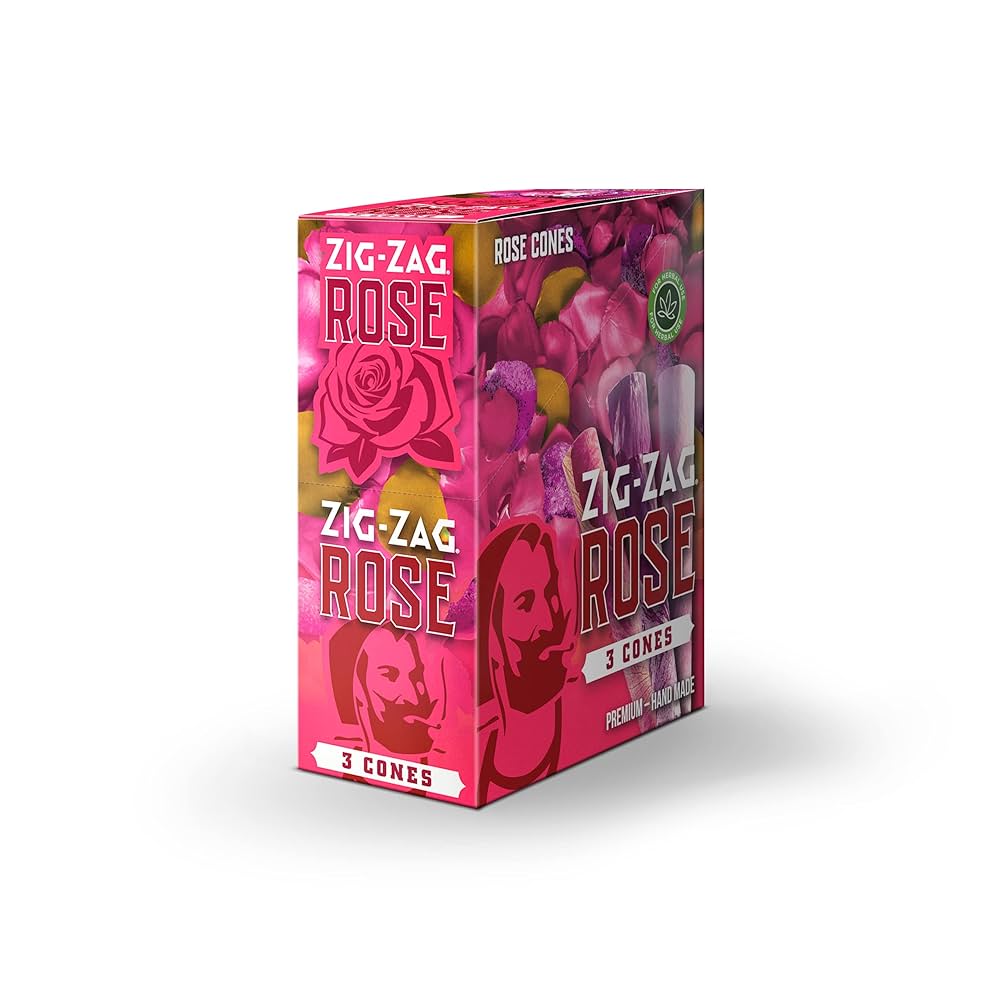 ZIG-ZAG ROSE CONES (3CT/PACK) 8PK/DISPLAY