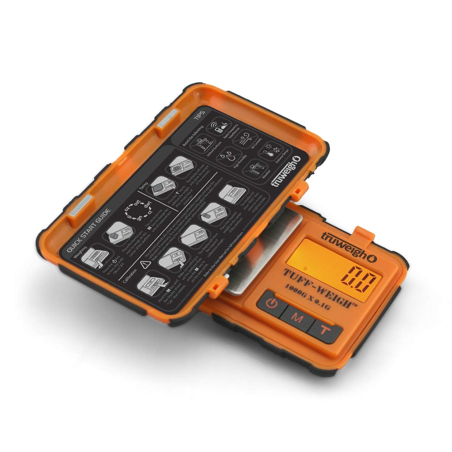 TRUWEIGH TUFF-WEIGH DIGITAL SCALE 1000G X 0.1G - ORANGE