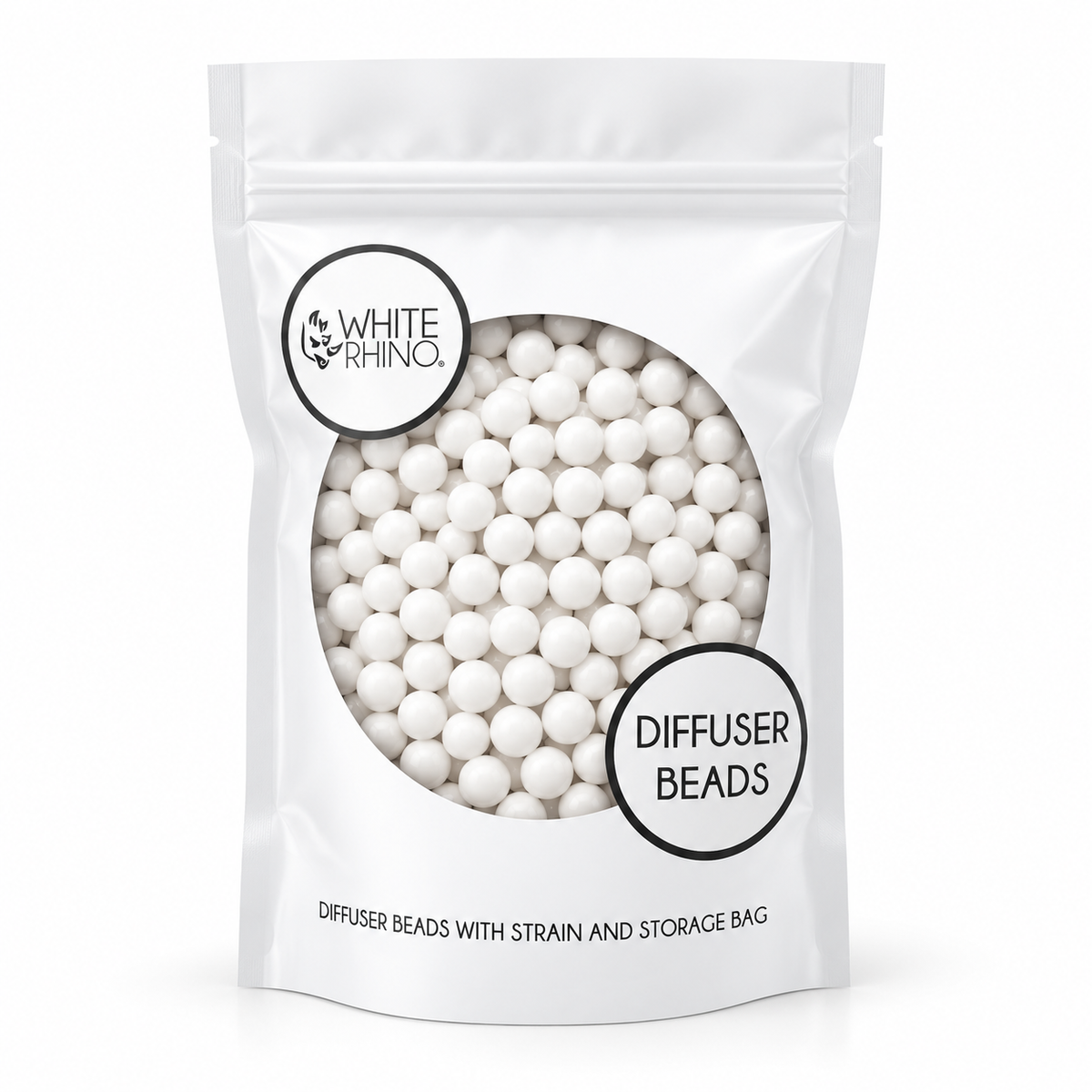 WHITE RHINO DIFFUSER BEADS