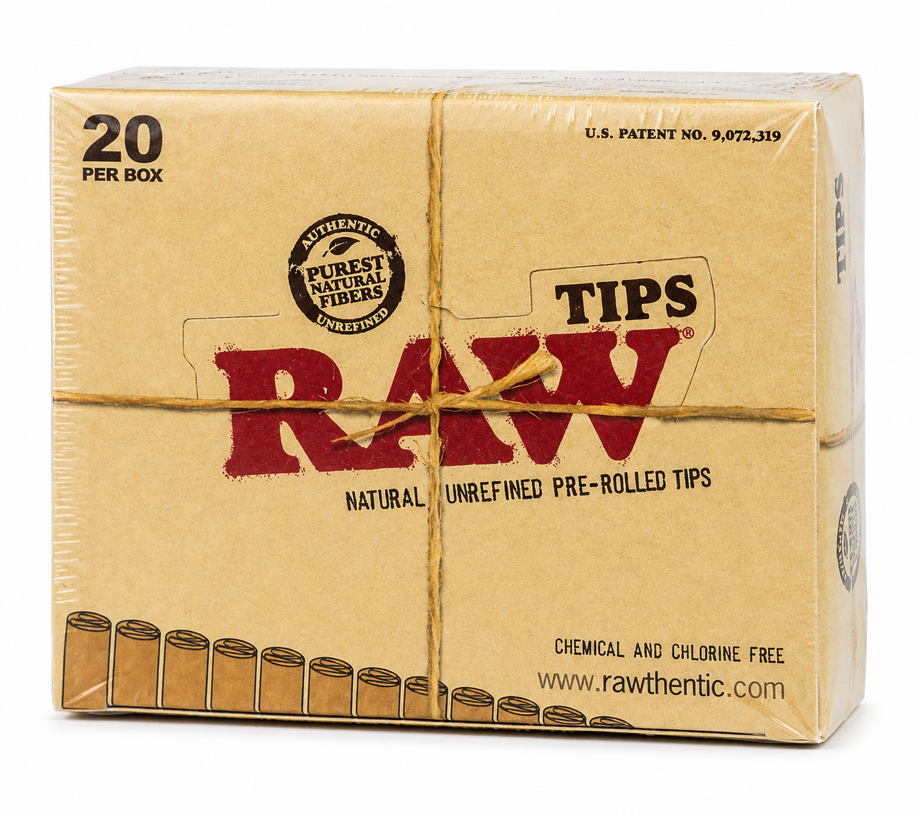 RAW SLIM PRE ROLLED HERBAL TIPS (20PK BOX)