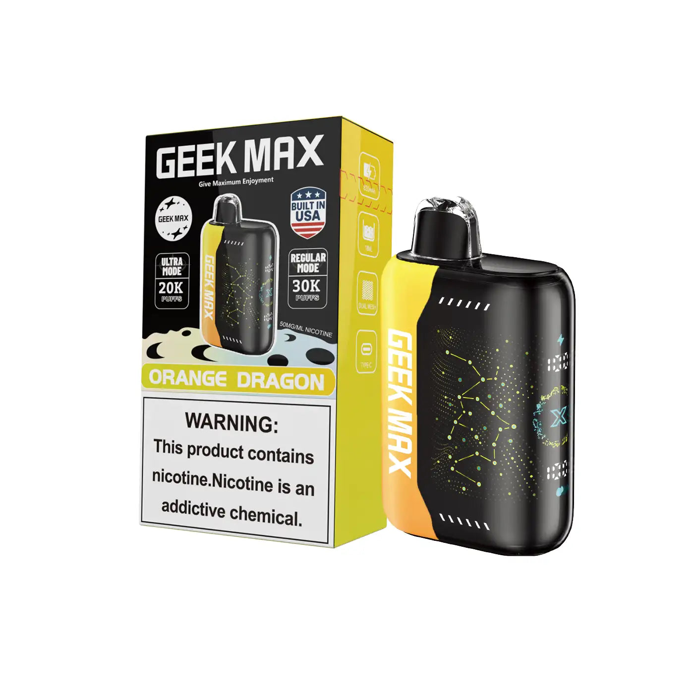 GEEK MAX 30K PUFFS 5% DISPOSABLE VAPE (5CT DISPLAY)