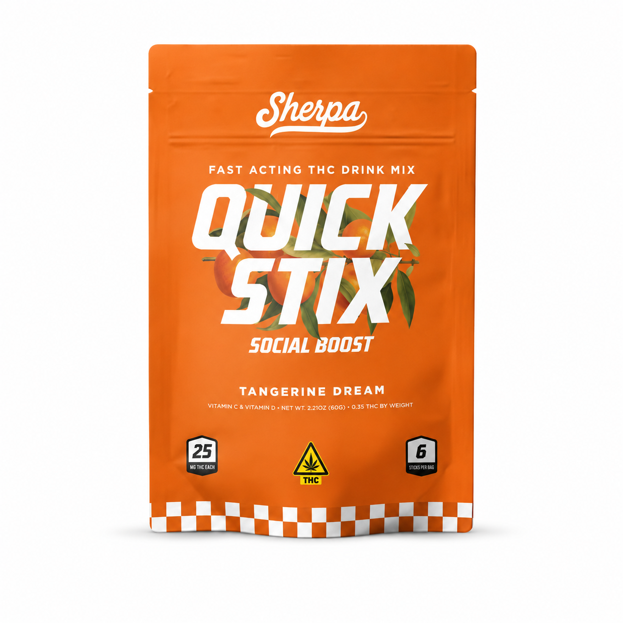 SHERPA 25MG THC QUICK STIX BAG (6CT X 25MG)