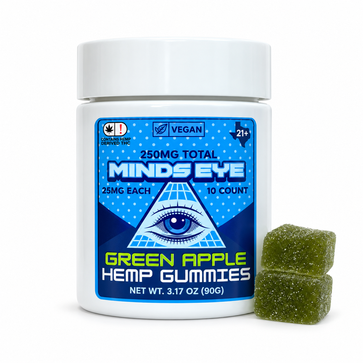 MIND'S EYE 25MG HEMP GUMMIES (10CT JAR)