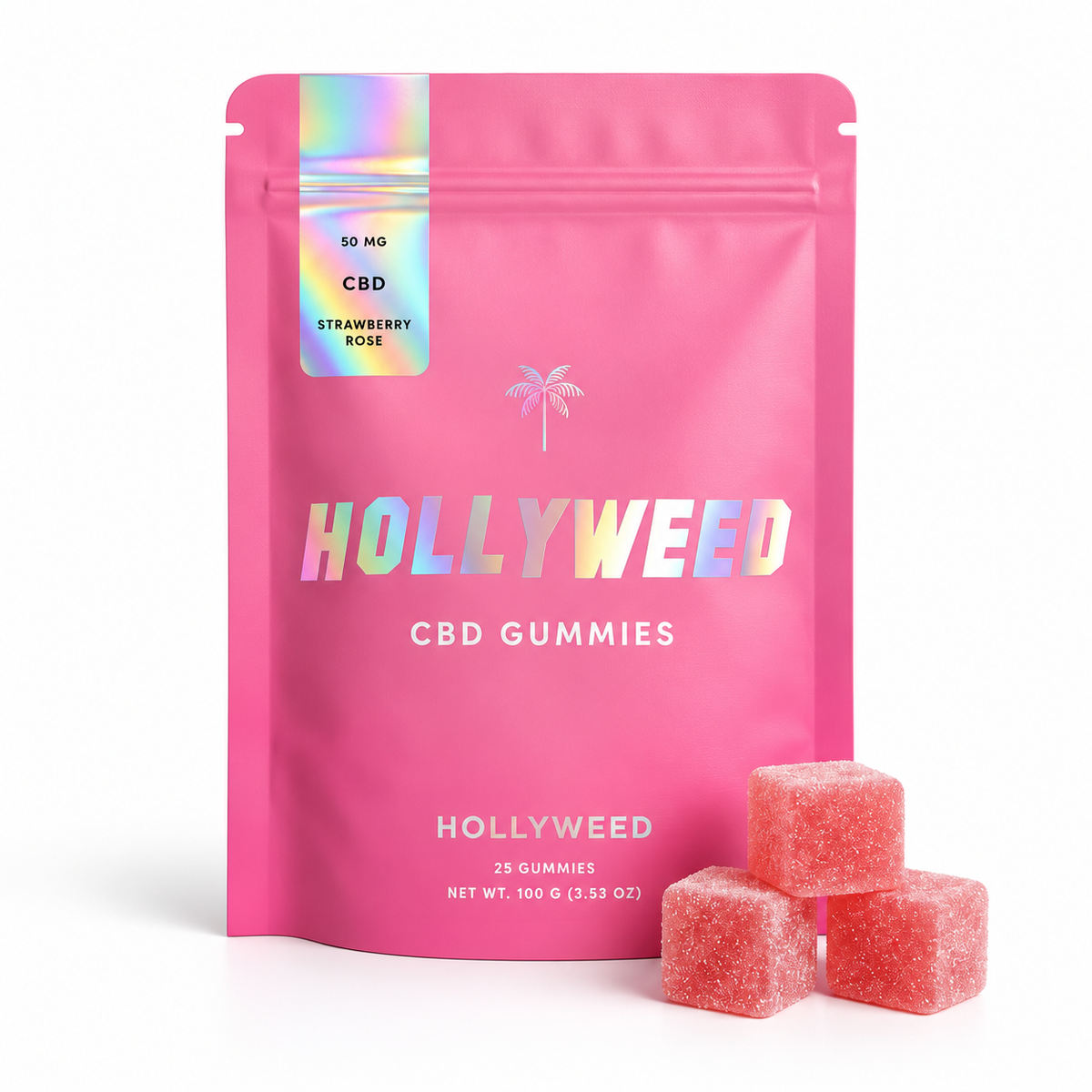 HOLLYWEED 50MG CBD GUMMIES (25CT BAG)