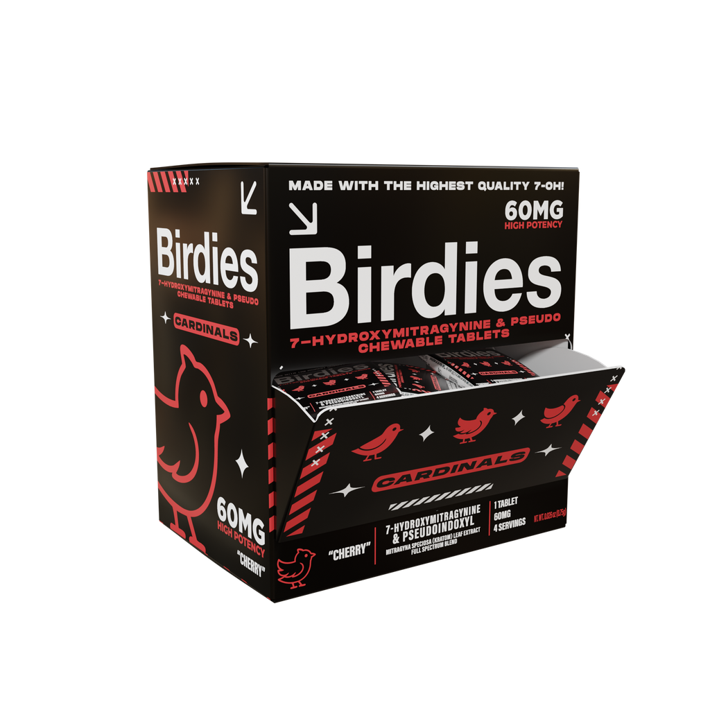 BIRDIES 7-HYDROXY + PSEUDO 60MG TABLET (20CT DISPLAY) | CARDINALS
