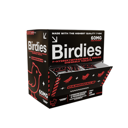 BIRDIES 7-HYDROXY + PSEUDO 60MG TABLET (20CT DISPLAY) | CARDINALS