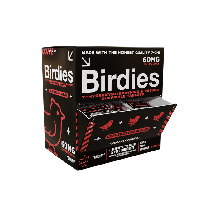 BIRDIES 7-HYDROXY + PSEUDO 60MG TABLET (20CT DISPLAY) | CARDINALS