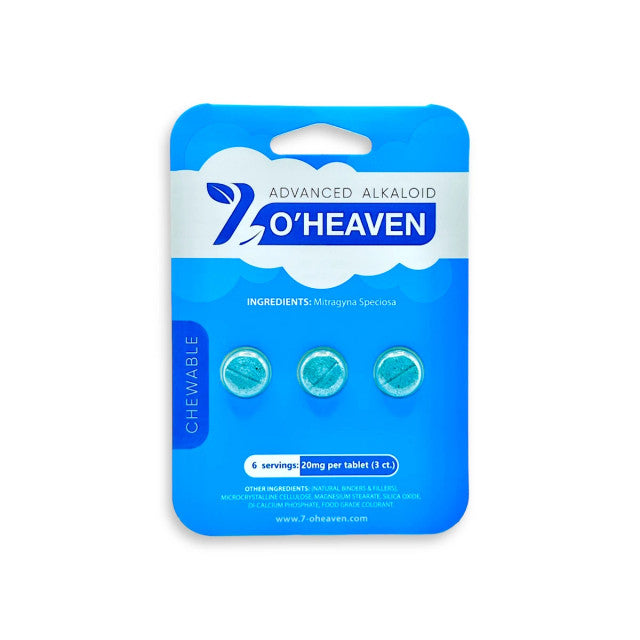 7 O'HEAVEN 20MG 7-HYDROXYMITRAGYNINE TABLETS (3CT/PK)