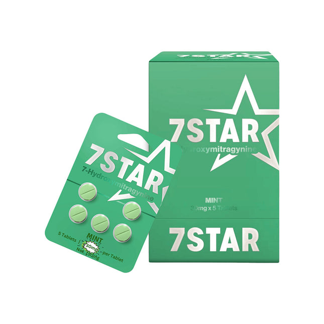 7 STAR 7-HYDROXY 30MG CHEWABLE TABLETS (5CT/ PACK) | MINT