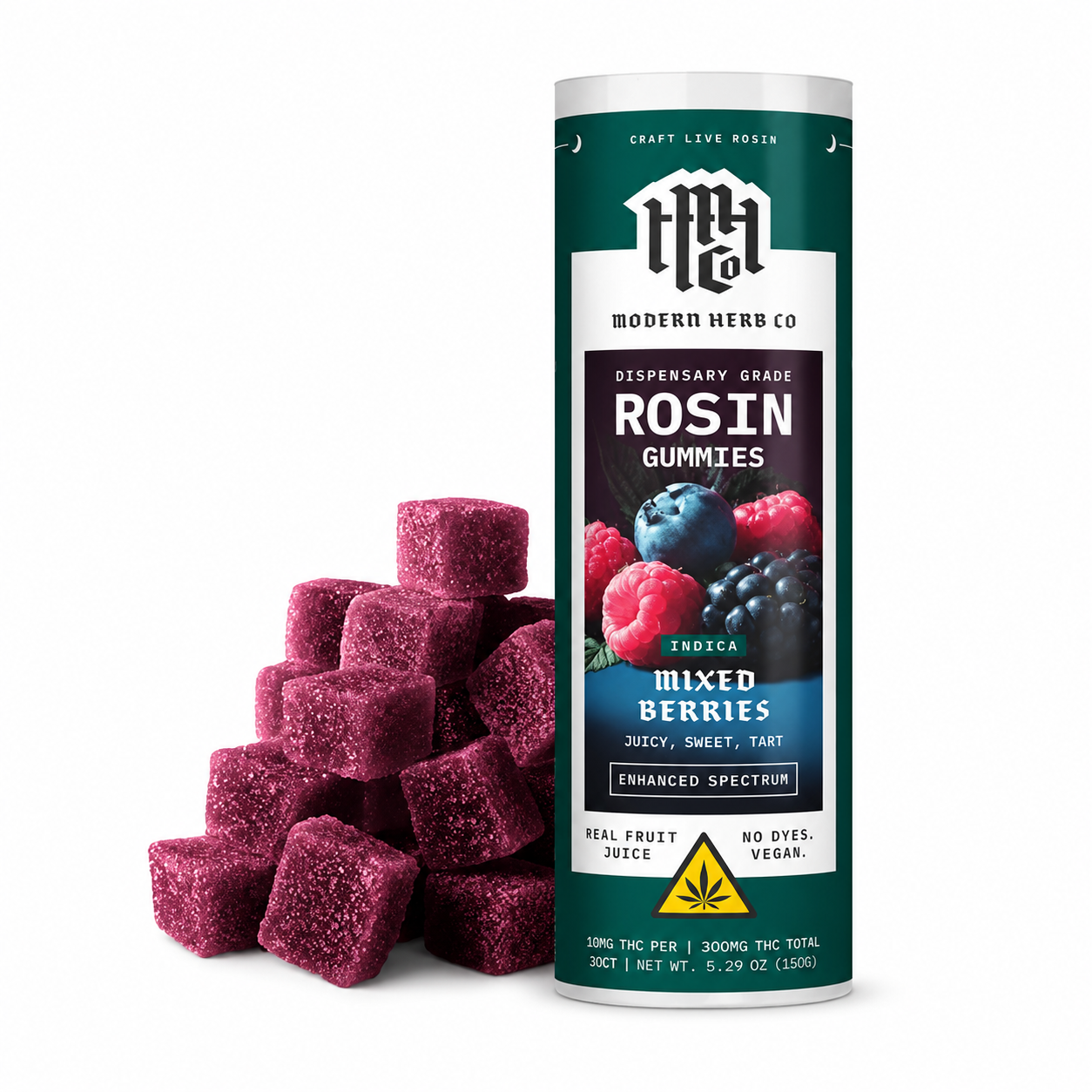 MODERN HERB CO LIVE ROSIN 300MG GUMMY BOX (30CT/TUBE)