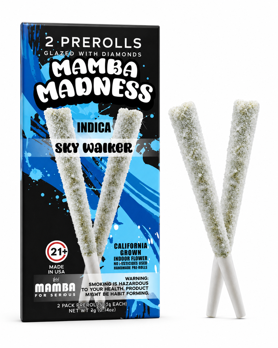 SAMBA MADNESS FULL SPECTRUM BLEND DIAMOND COATED 2 X 2 GRAM PRE ROLLS / PACK