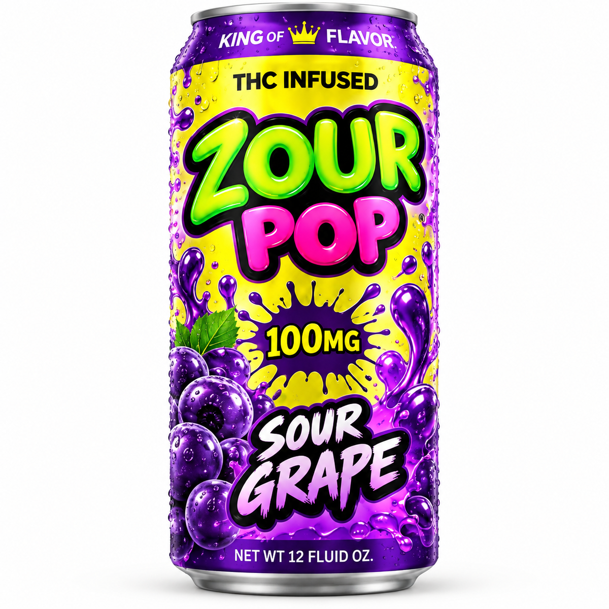 ZOUR POP 100MG THC INFUSED SPRITZ BEVERAGE (4CT PACK)