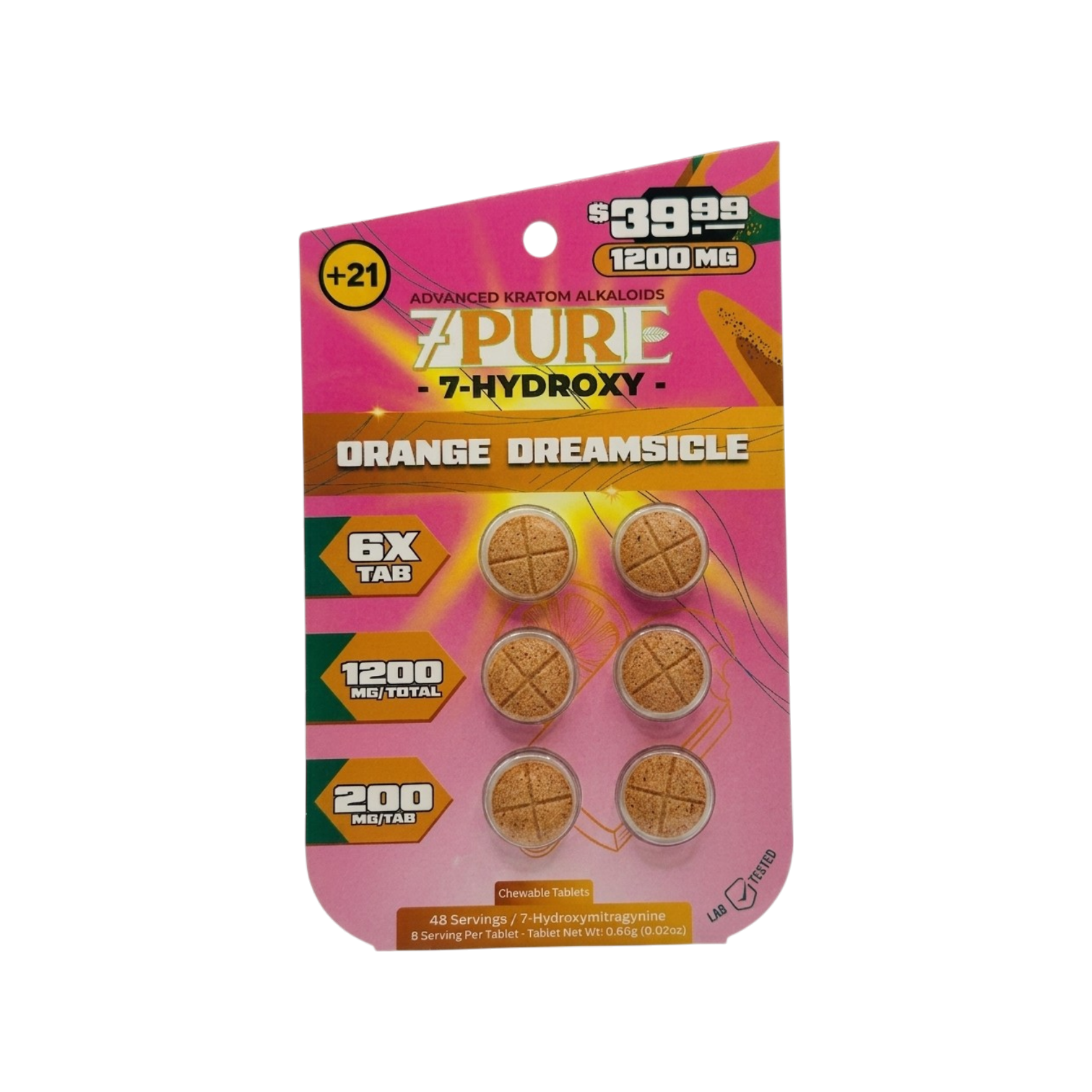 7 PURE 7-HYDROXY 30MG CHEWABLE TABLETS (6CT/ PACK) 39.99 PRE PRICE