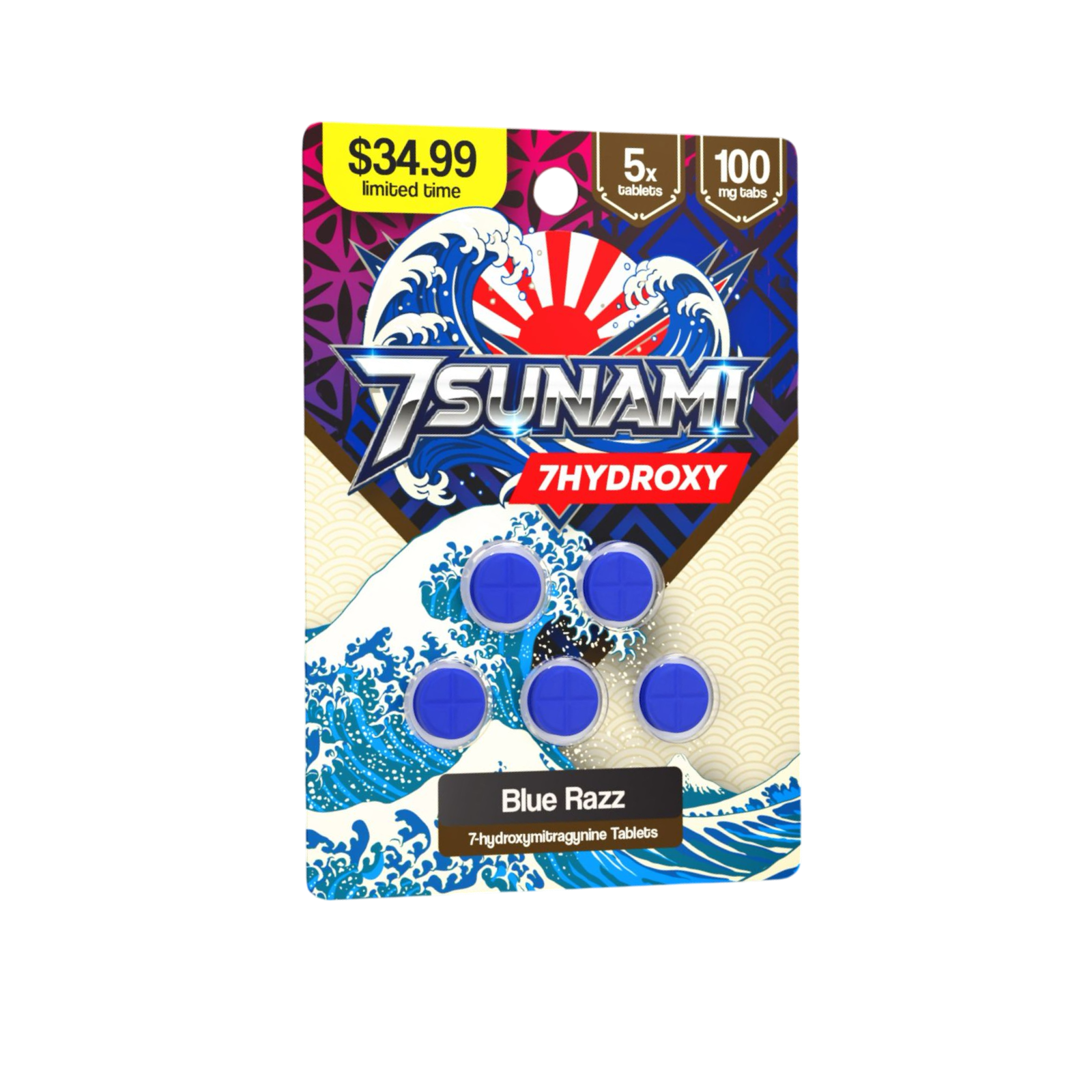 TSUNAMI 7HYDROXY 100MG PER TAB (5CT PACK) (10PK DISPLAY)