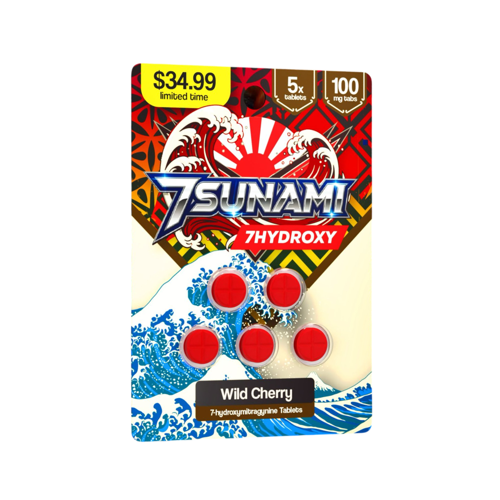 TSUNAMI 7HYDROXY 100MG PER TAB (5CT PACK) (10PK DISPLAY)