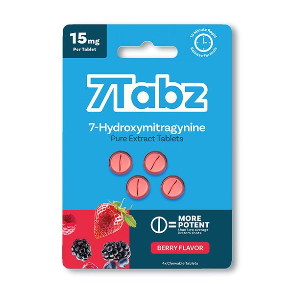 7TABZ 15MG 7-HYDROXYMITRAGYNINE PURE EXTRACT CHEWABLE TABLETS (4CT/PACK)