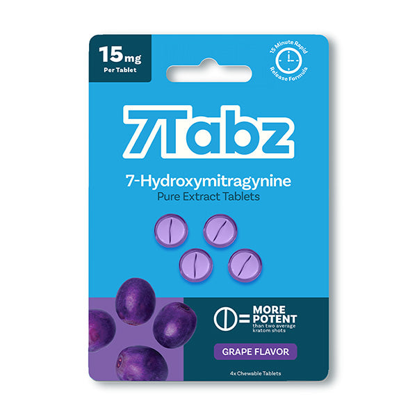 7TABZ 15MG 7-HYDROXYMITRAGYNINE PURE EXTRACT CHEWABLE TABLETS (4CT/PACK)