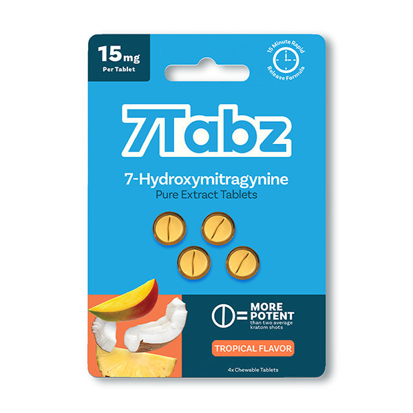 7TABZ 15MG 7-HYDROXYMITRAGYNINE PURE EXTRACT CHEWABLE TABLETS (4CT/PACK)