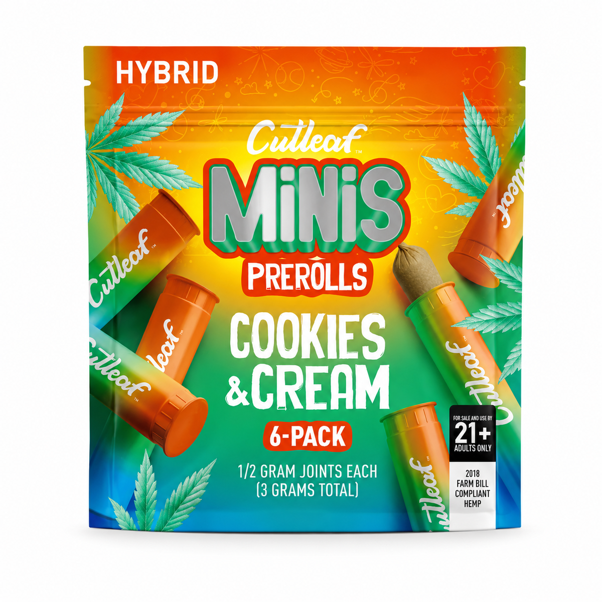 CUTLEAF MINIS PREROLLS 0.5G ECH (6CT PACK)
