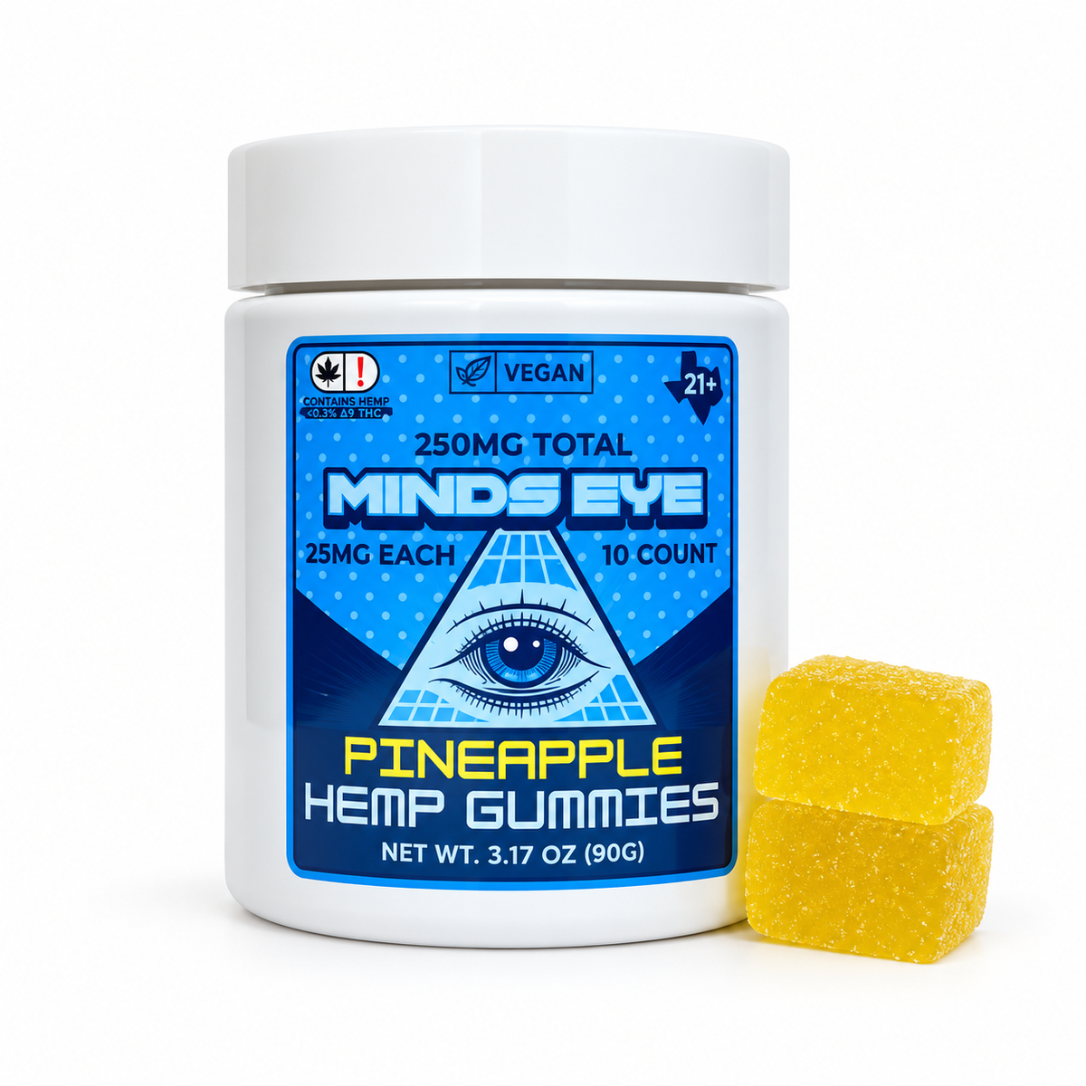 MIND'S EYE 25MG HEMP GUMMIES (10CT JAR)