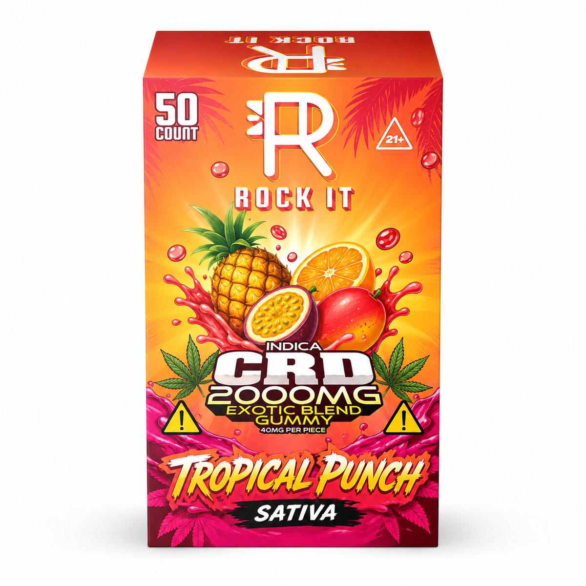 ROCK IT 2000MG CRD EXOTIC BLEND GUMMIES (50CT BOX)