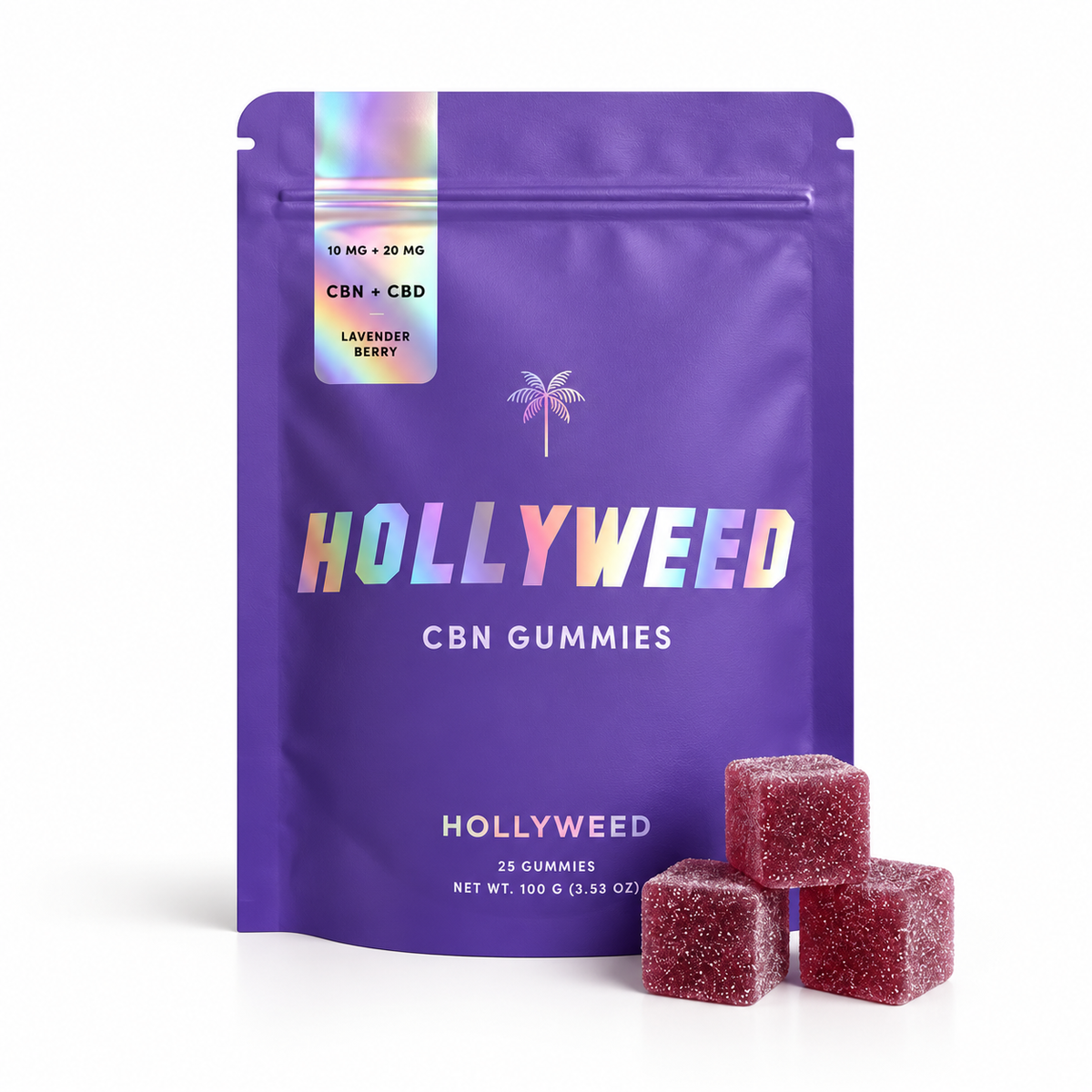 HOLLYWEED 30MG CBD + CBN GUMMIES (25CT BAG)